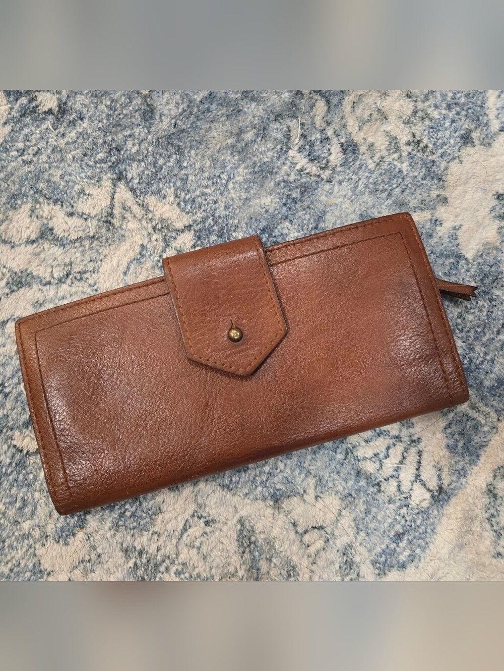 Madewell• Brown Leather Multi Slot Snap Wallet